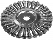 Щетка дисковая для УШМ ЗУБР "ЭКСПЕРТ" 175х22мм (плетеные пучки, стальная проволока 0.5мм)