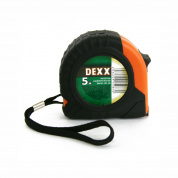 Рулетка 5х18мм DEXX (обрезиненый пластиковый корпус)